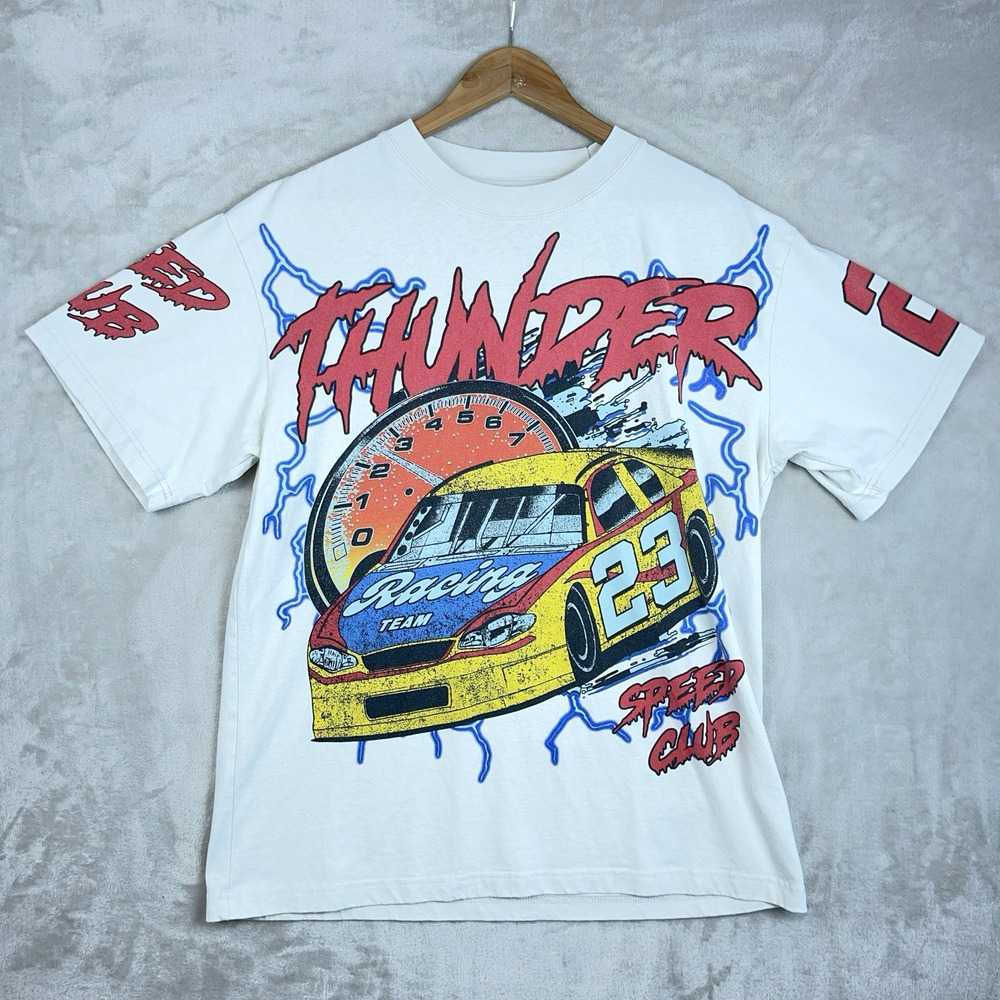 Pacsun Nascar Thunder Speed Club T Shirt Men's Medium Oversized Gym Muscle Tee